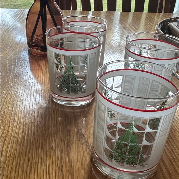 Libby Waechterbach tumblers Christmas tree collection VINTAGE WINDOW TUMBLER - Picture 6 of 6